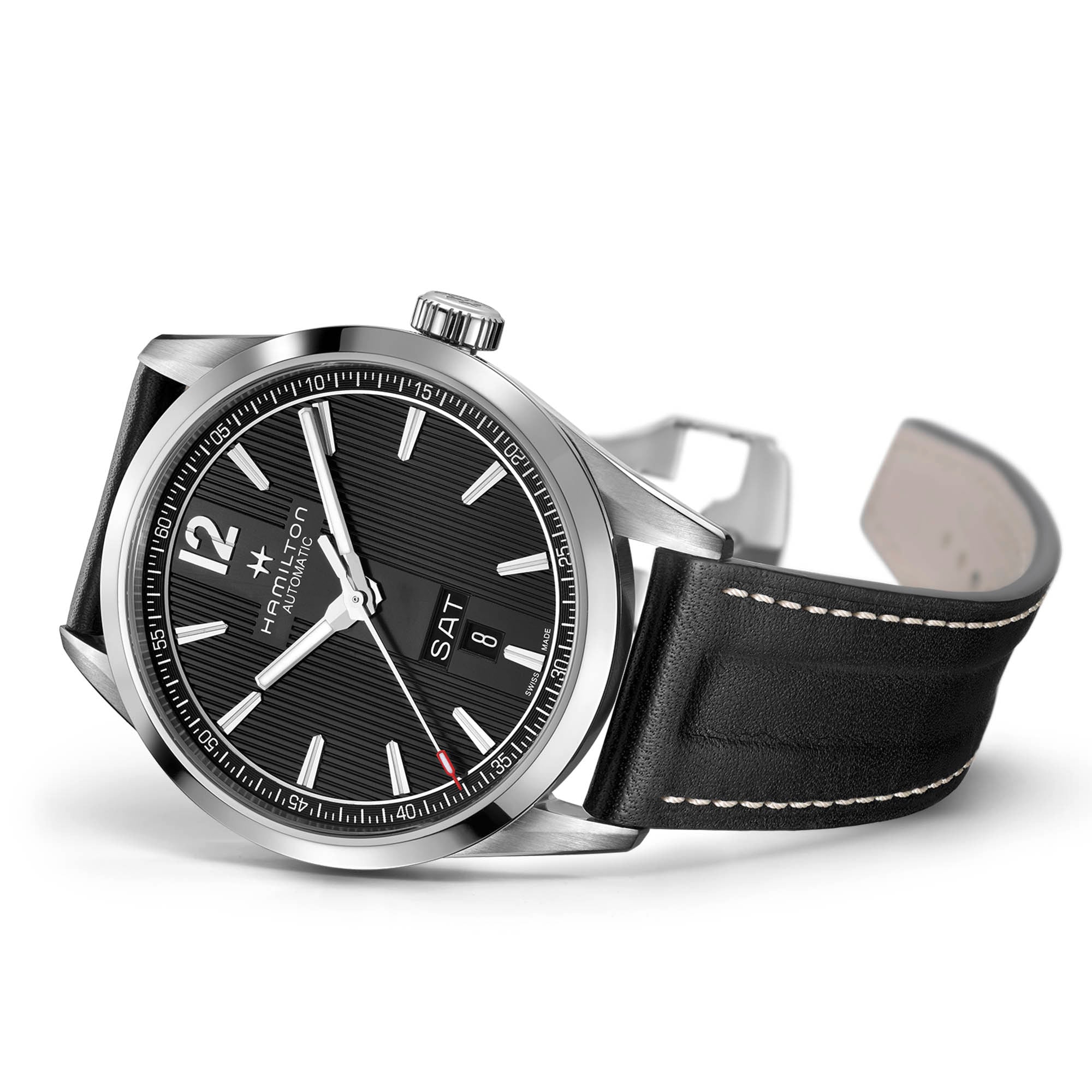 Broadway Automatic Watch Day Date - Black Dial - Hamilton Watch