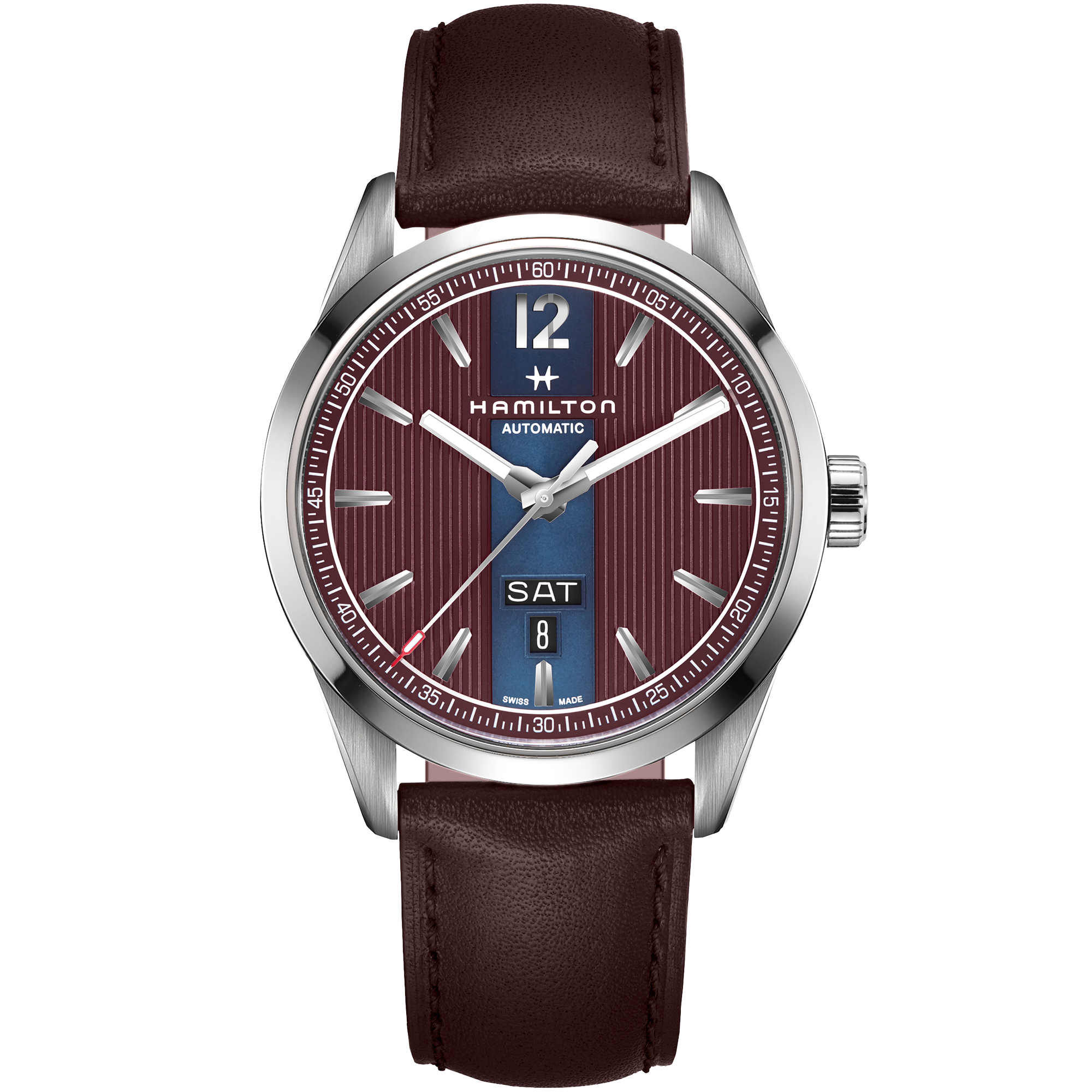 Broadway Automatic Watch Day Date - Aubergine Dial - H43515875 