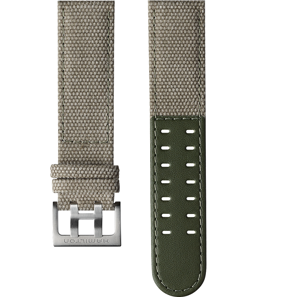 Khaki Field GREEN STRAP 22mm - Strap color:Green - H6007061071