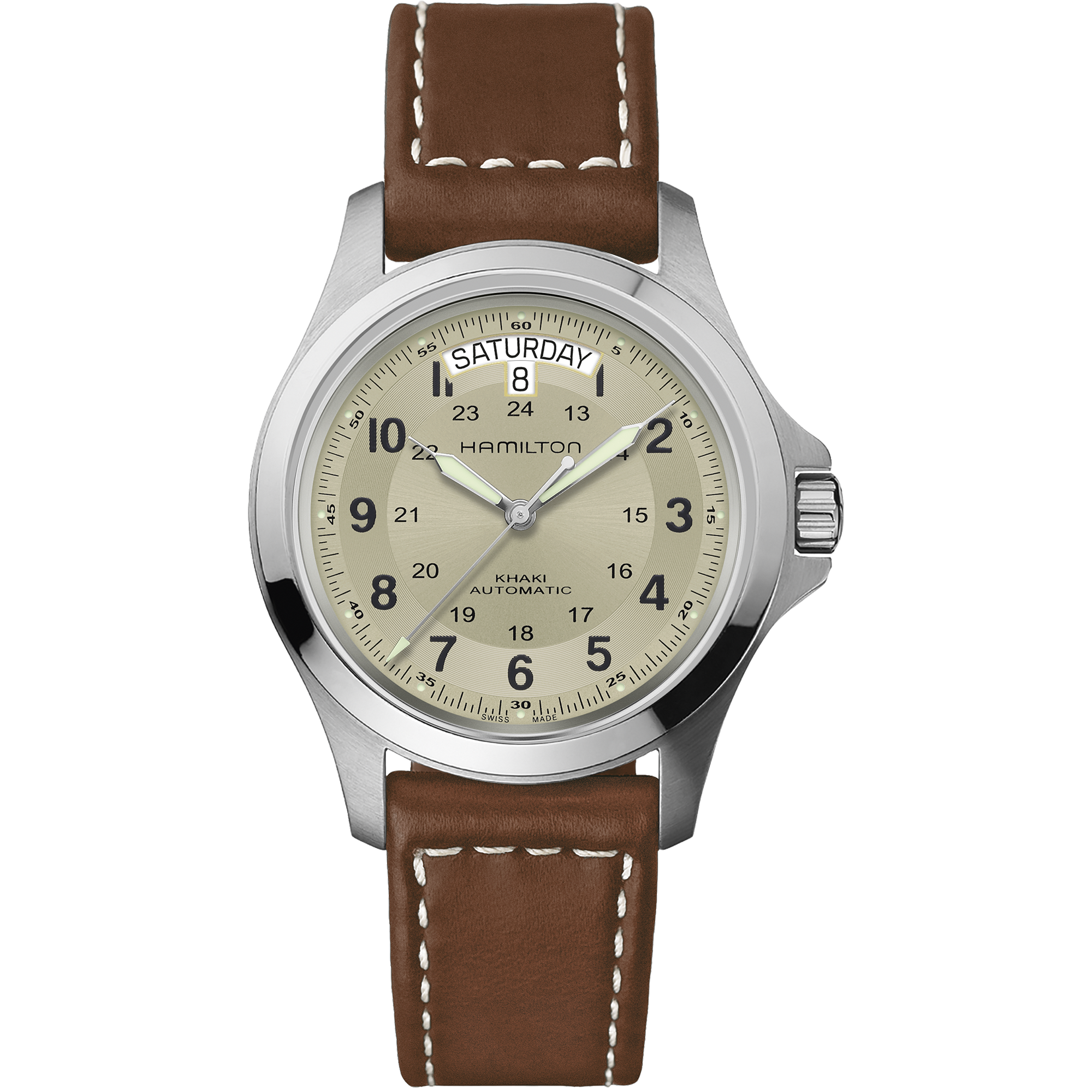 Hamilton Straps H695.644.104 Khaki King Strap • Official dealer •  Mastersintime.com