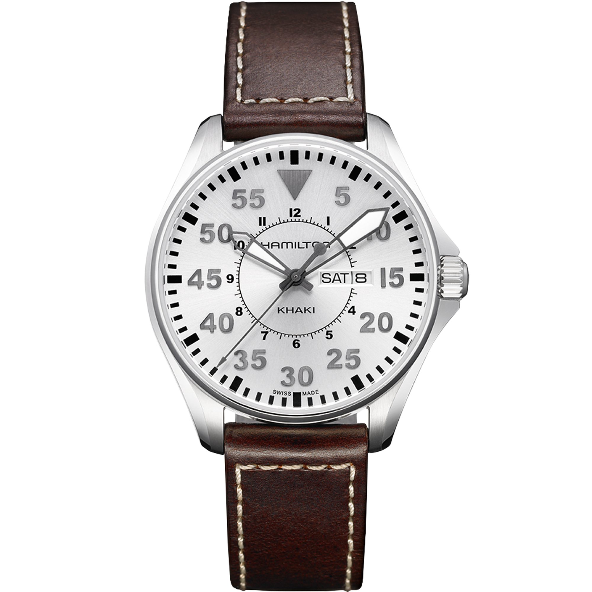 Khaki Aviation Pilot Day Date Quartz