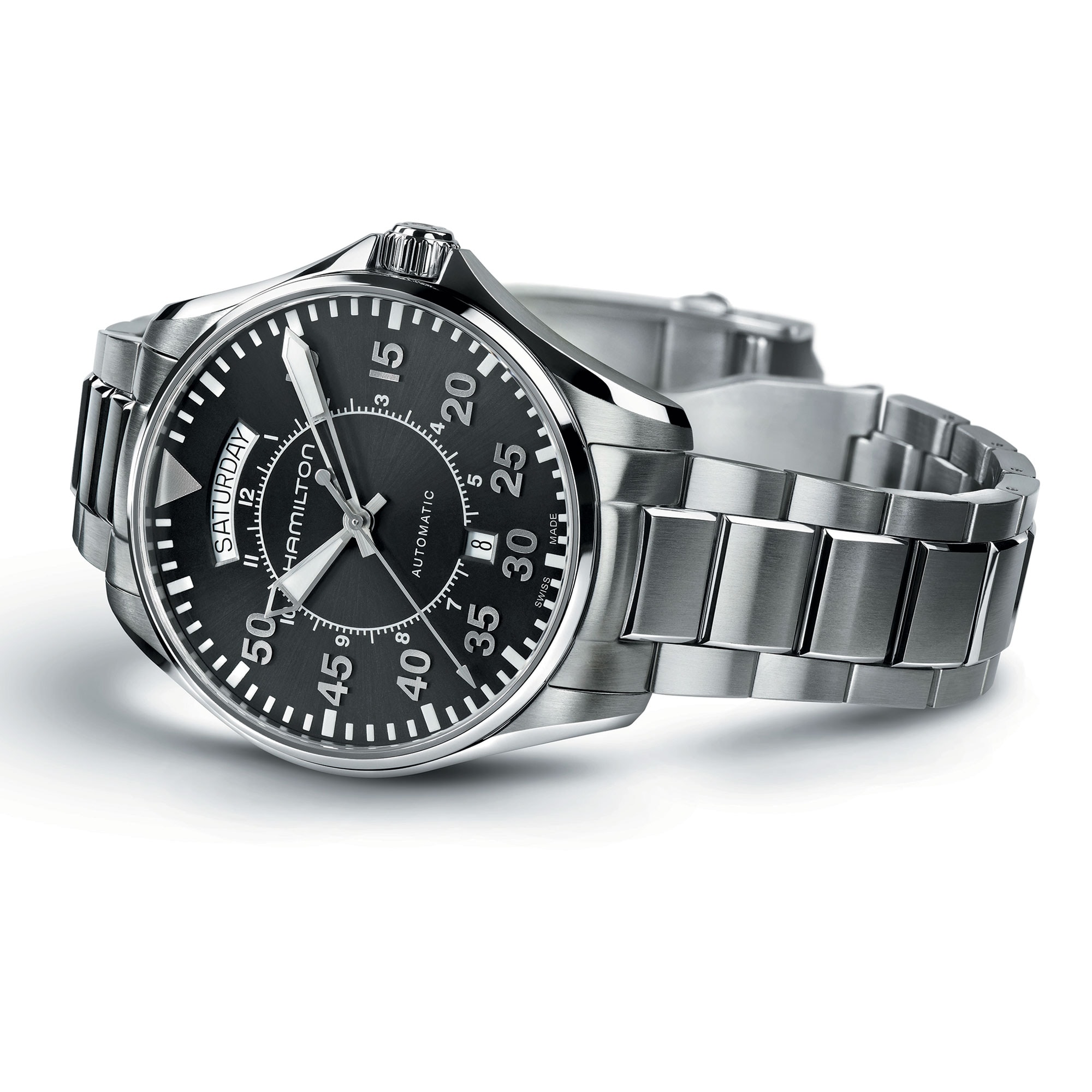 Khaki Aviation Pilot Day Date Automatic Watch - Hamilton Watch