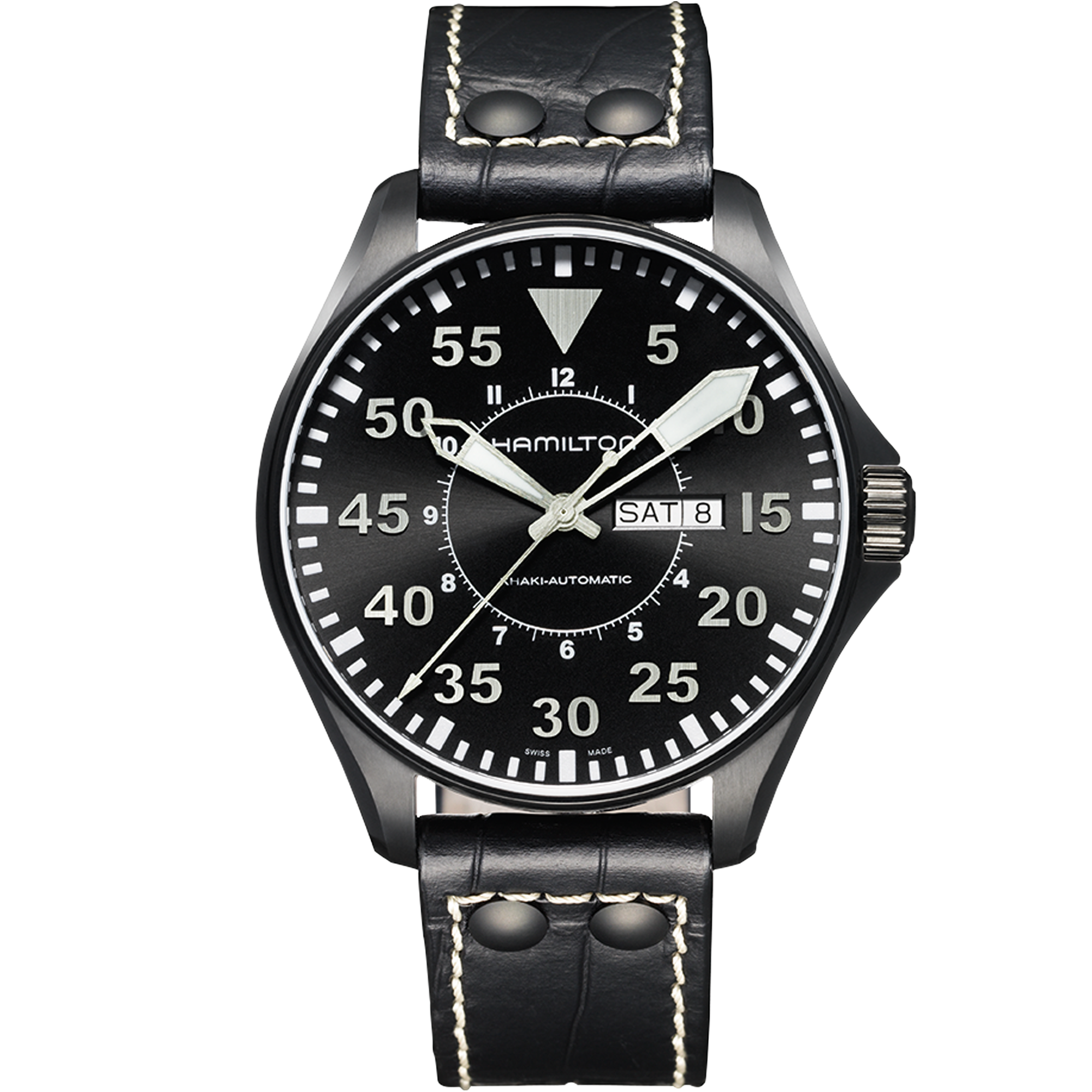 Khaki Aviation Pilot Day Date Automatic Watch - H64785835 ...