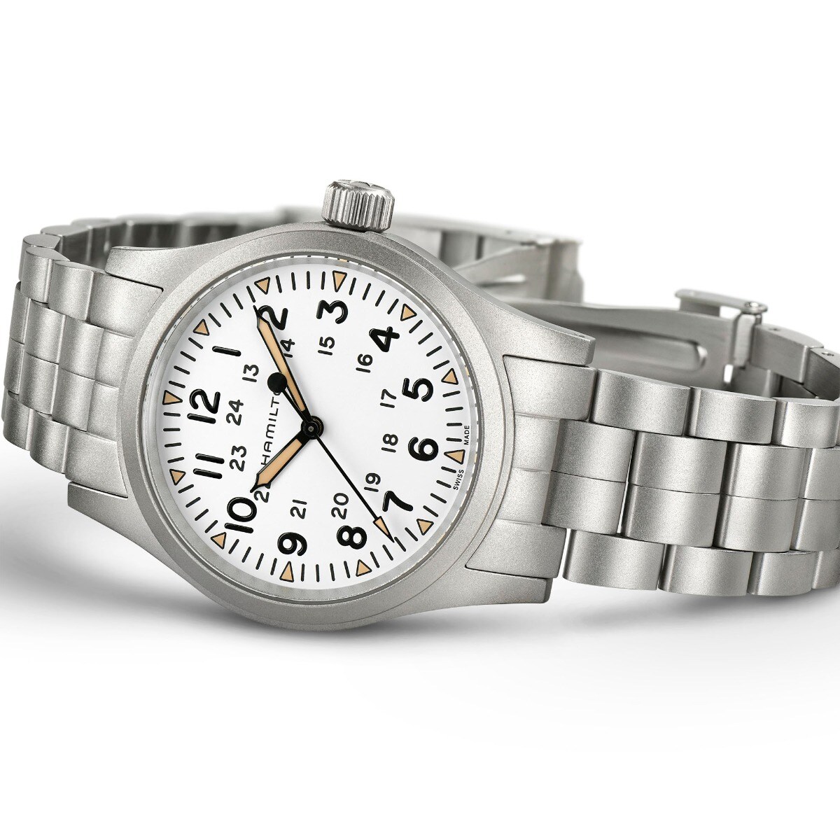 Hamilton khaki deals white dial
