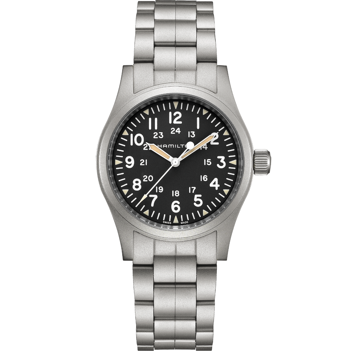 Khaki Field Mechanical 38mm - Stainless steel / Black dial / Steel 