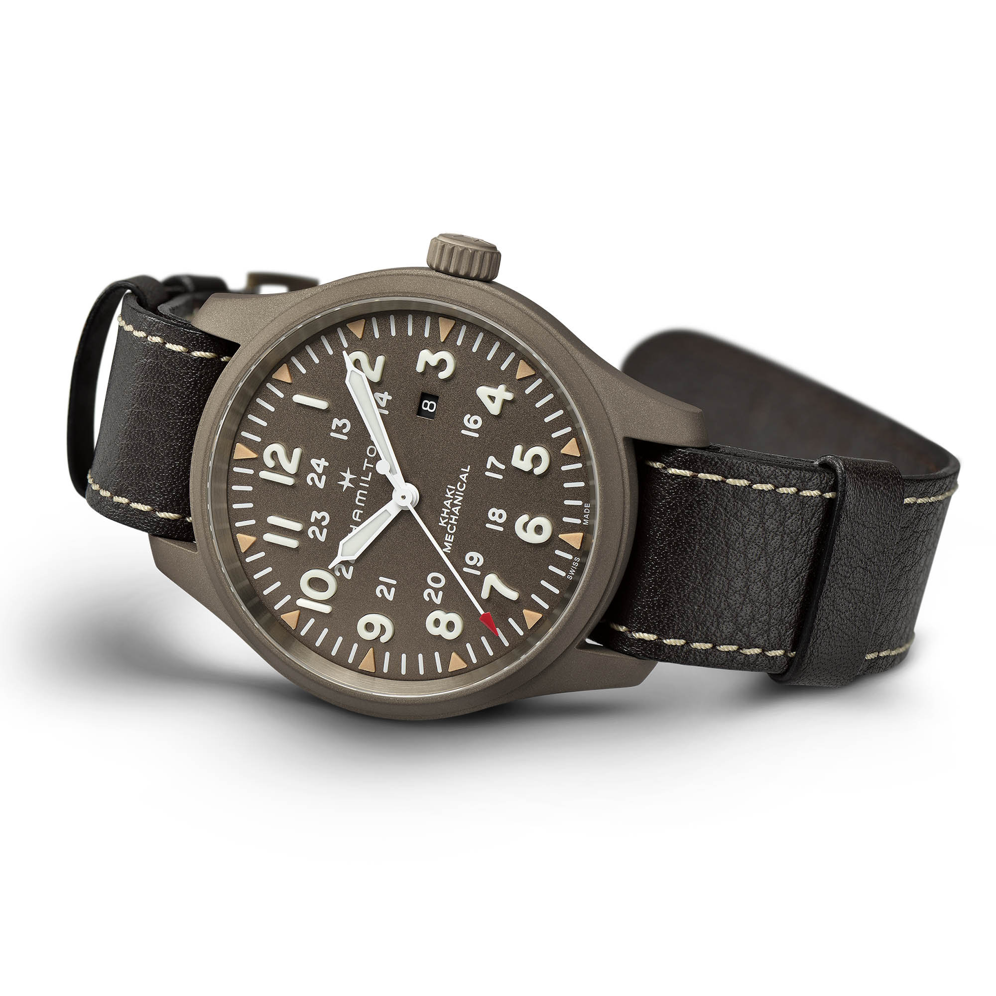 Khaki Field Mechanical Dial color Green H69829560 Hamilton Watch