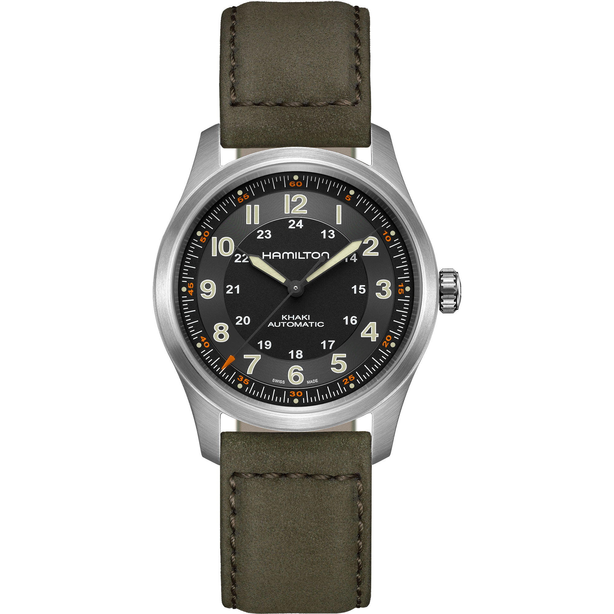 Khaki Field Titanium - Black dial - Green strap - H70205830