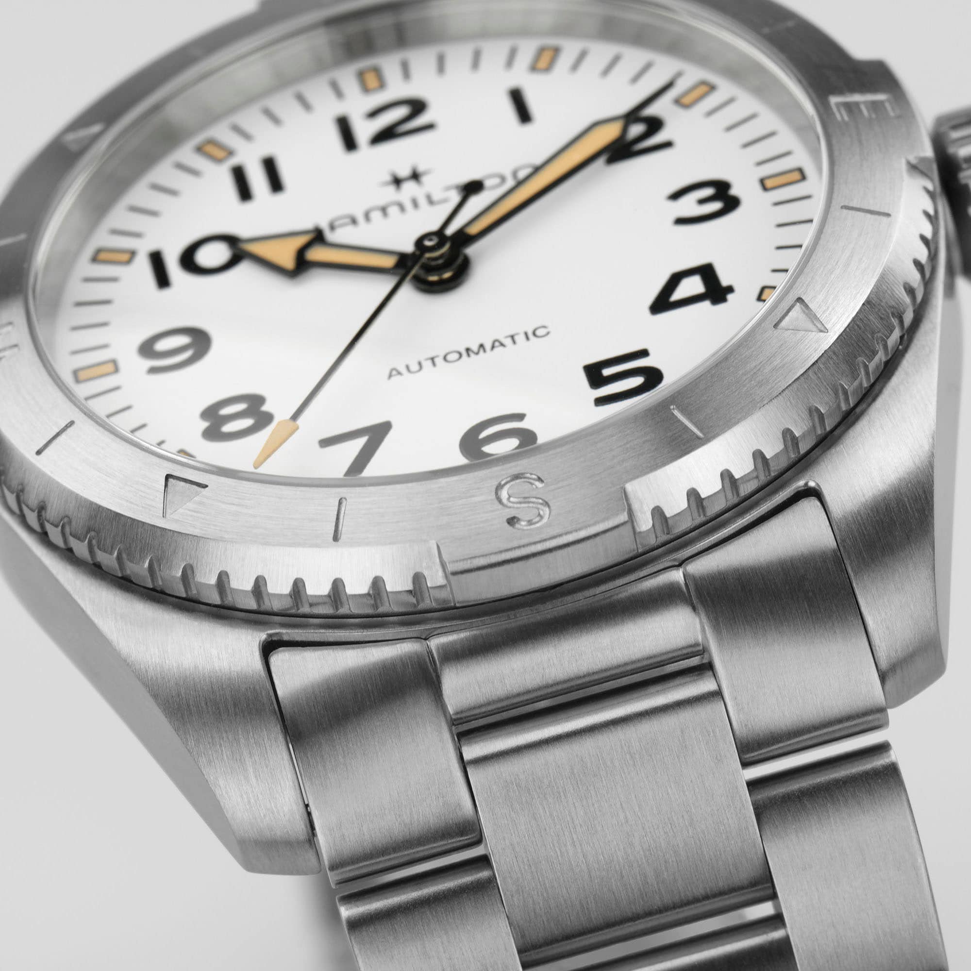 HAMILTON アナログ時計 シルバー/ホワイト HAMILTONKhakiFeildExpeditonH70