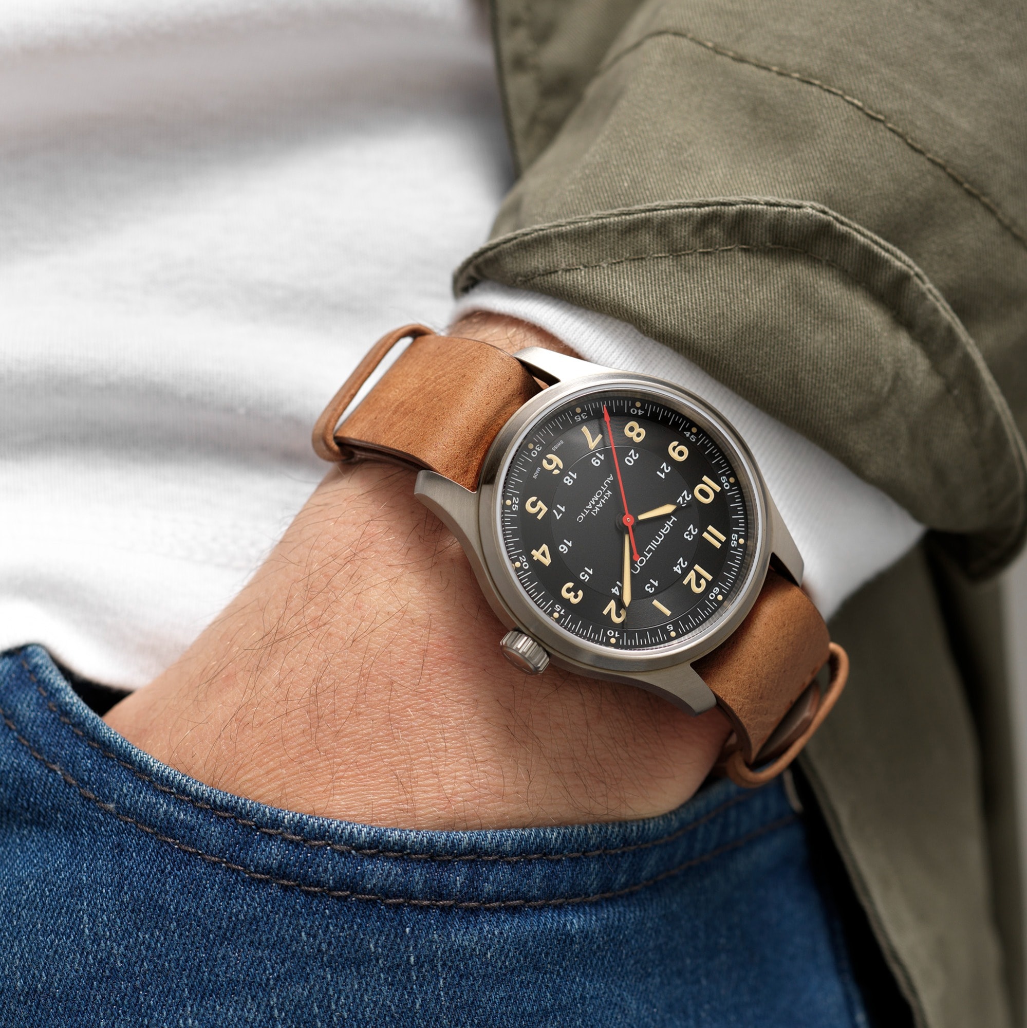 枚数限定 HAMILTON カーキフィールド 42mm チタニウム ファークライ6 