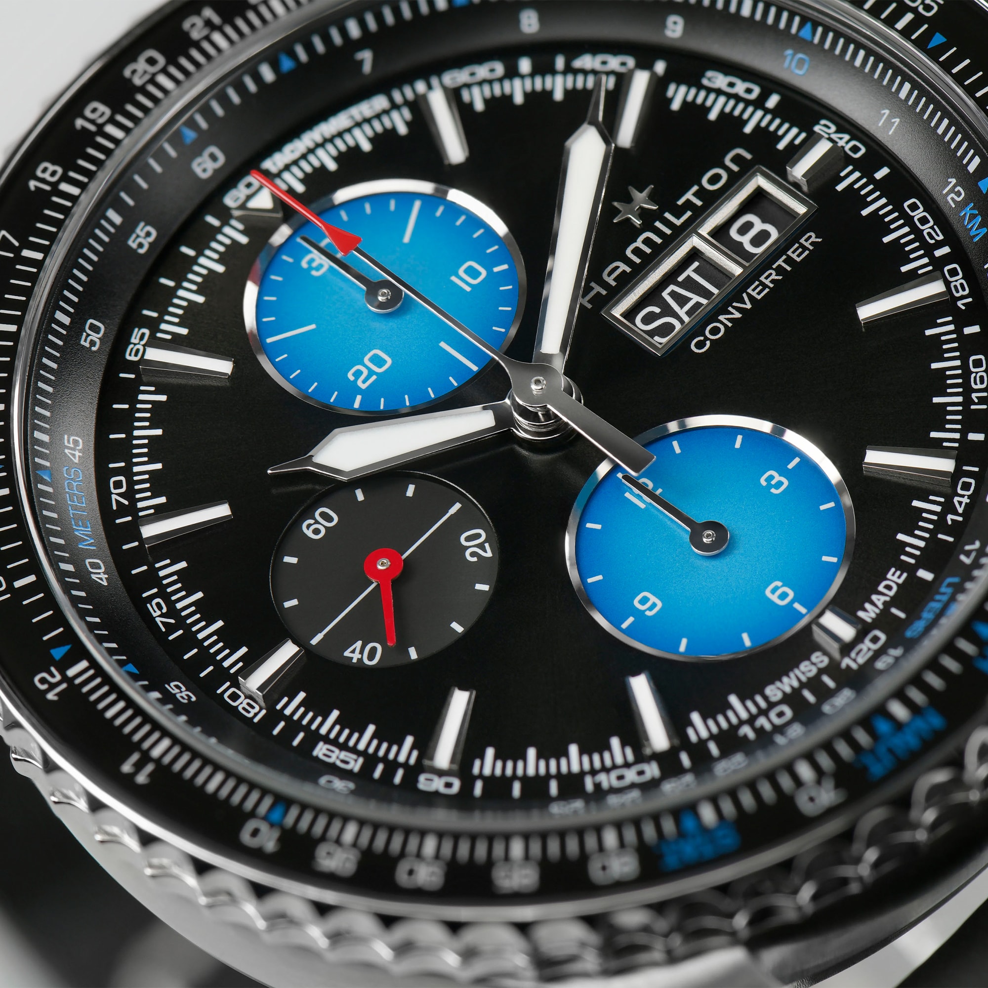 Khaki Aviation Converter Air Zermatt Black dial Black leather