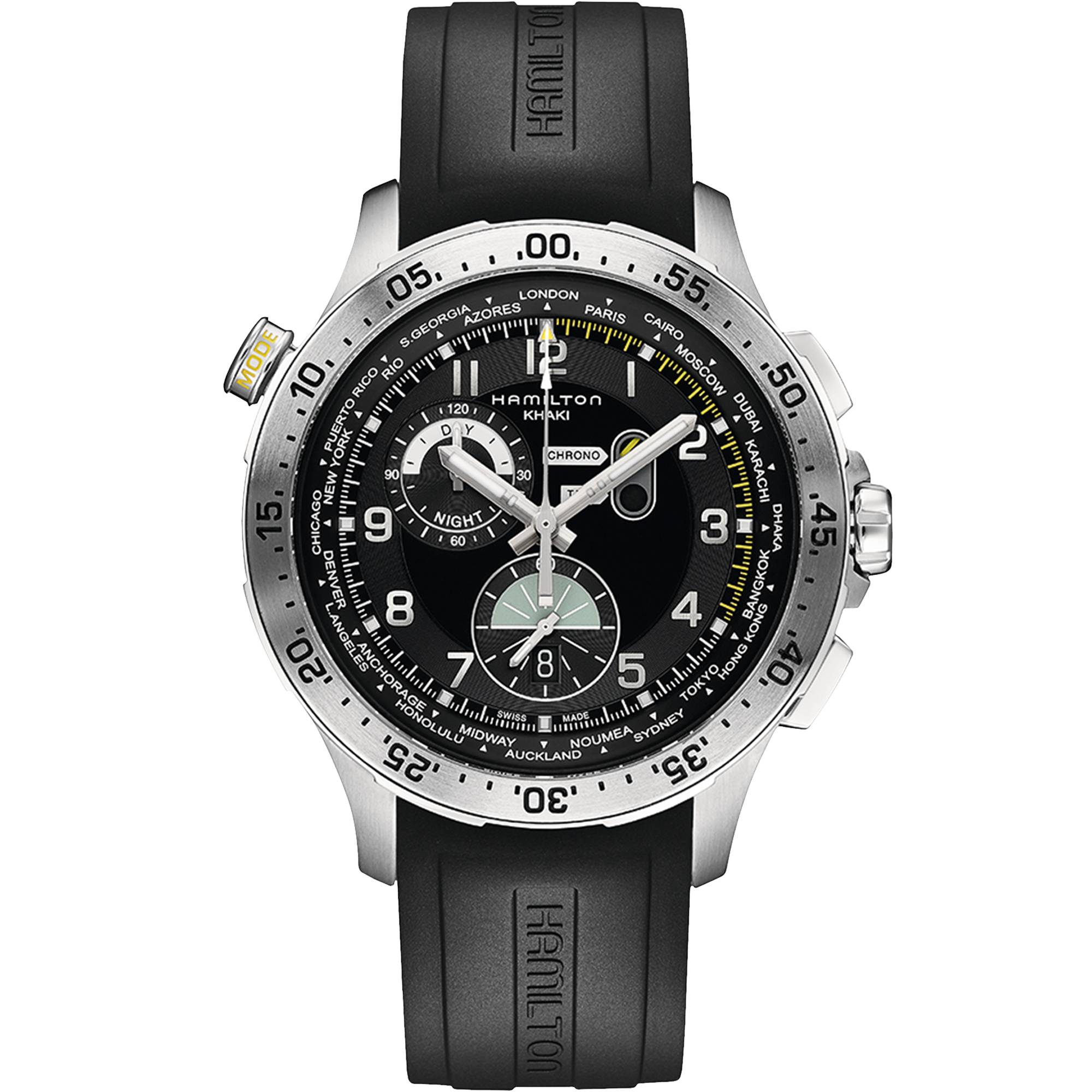 Khaki Aviation Worldtimer Chrono Quartz