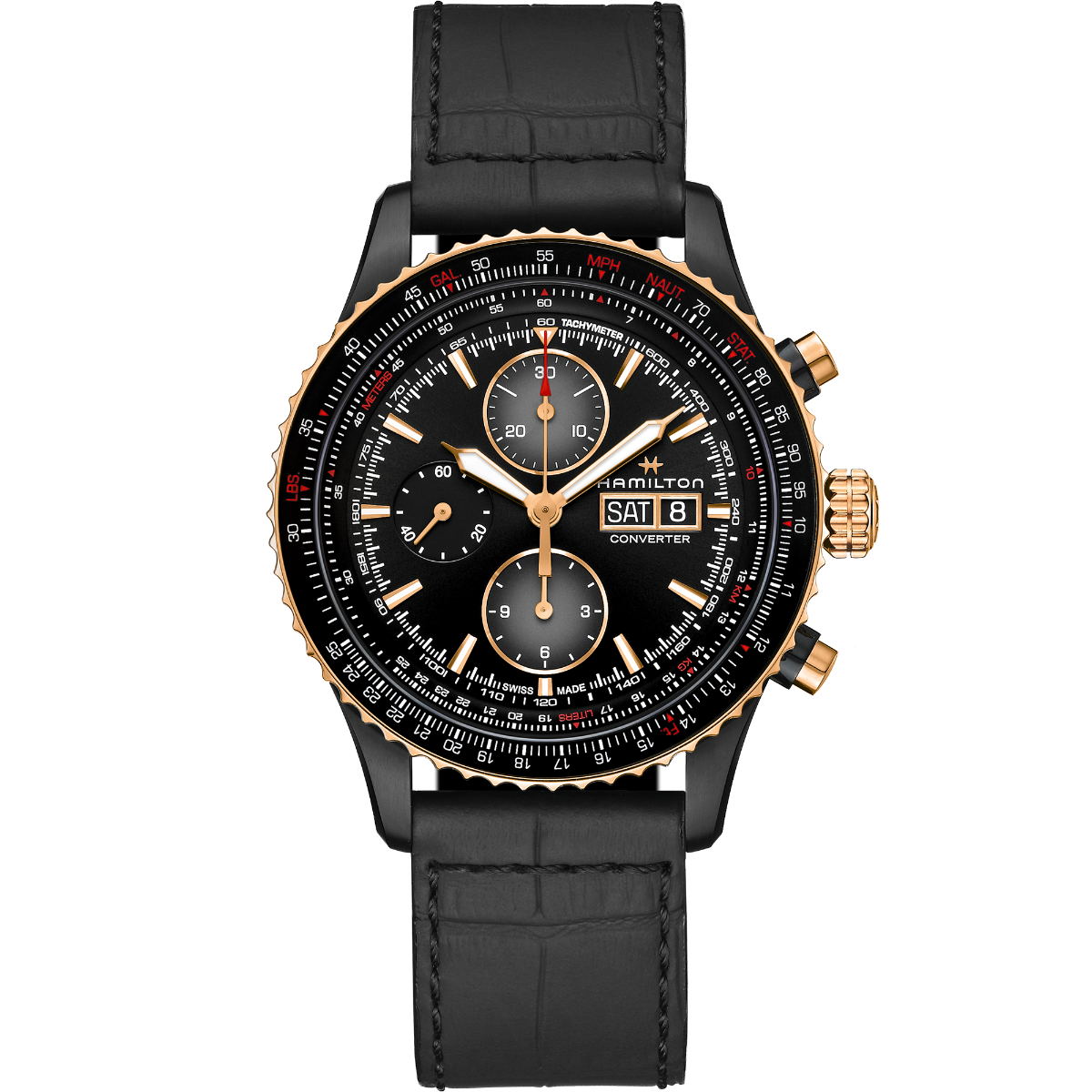 Khaki Aviation Converter Auto Chrono 44mm - Steel bicolor black ...