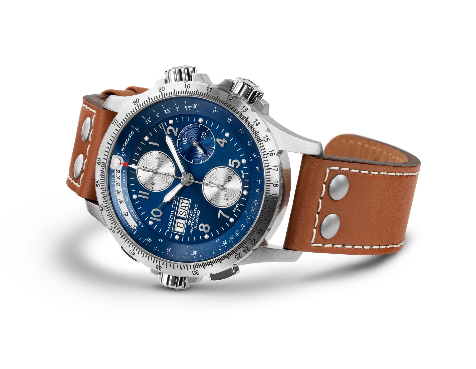 メキシコ製/hamilton/ハミルトン/スリッポン/スエード カーキ アビエーション X-Wind Auto chrono | Hamilton Watch
