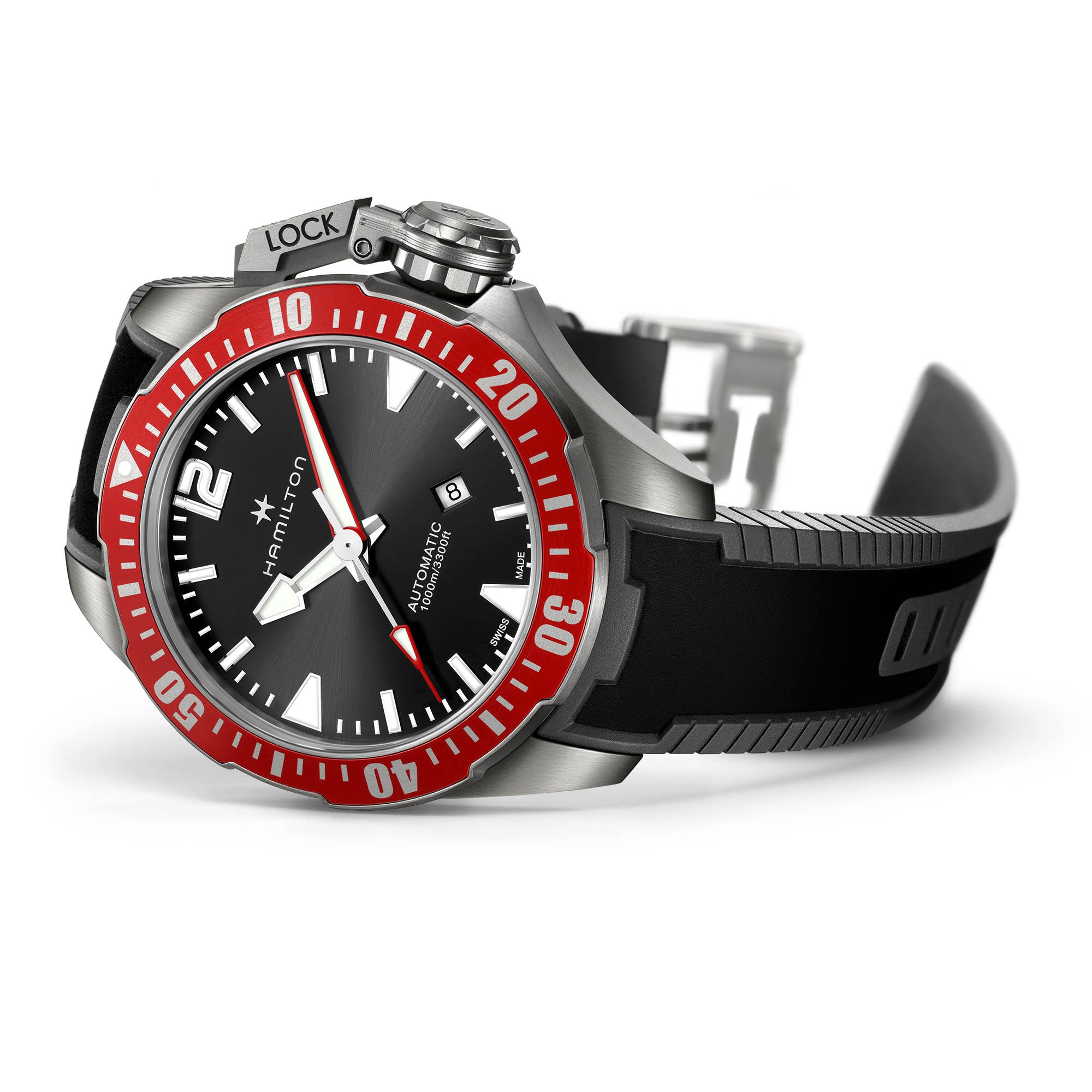 Hamilton khaki hotsell frogman titanium