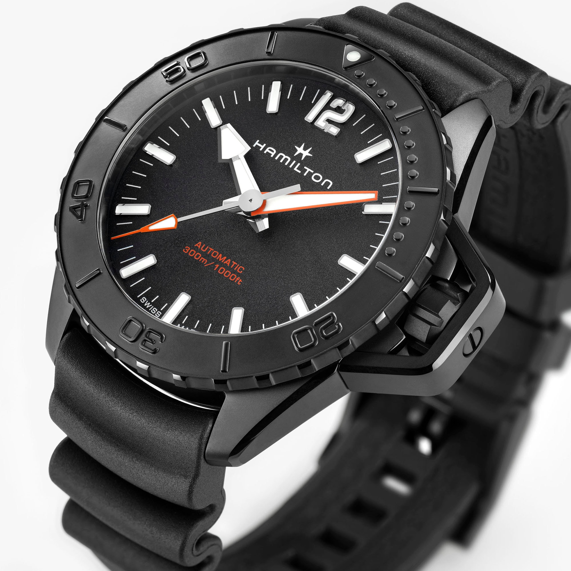 フラッグマン Khaki Navy Frogman Auto | Hamilton Watch - H77855330 | Hamilton Watch