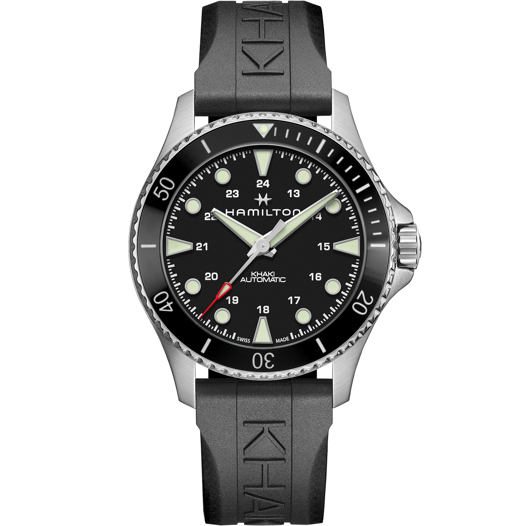 ハミルトン HAMILTON 腕時計 メンズ H82515330 カーキ ネイビー スキューバ オート 43mm KHAKI NAVY SCUBA AUTO 43mm 自動巻き（H-10） ブラックxブラック アナログ表示