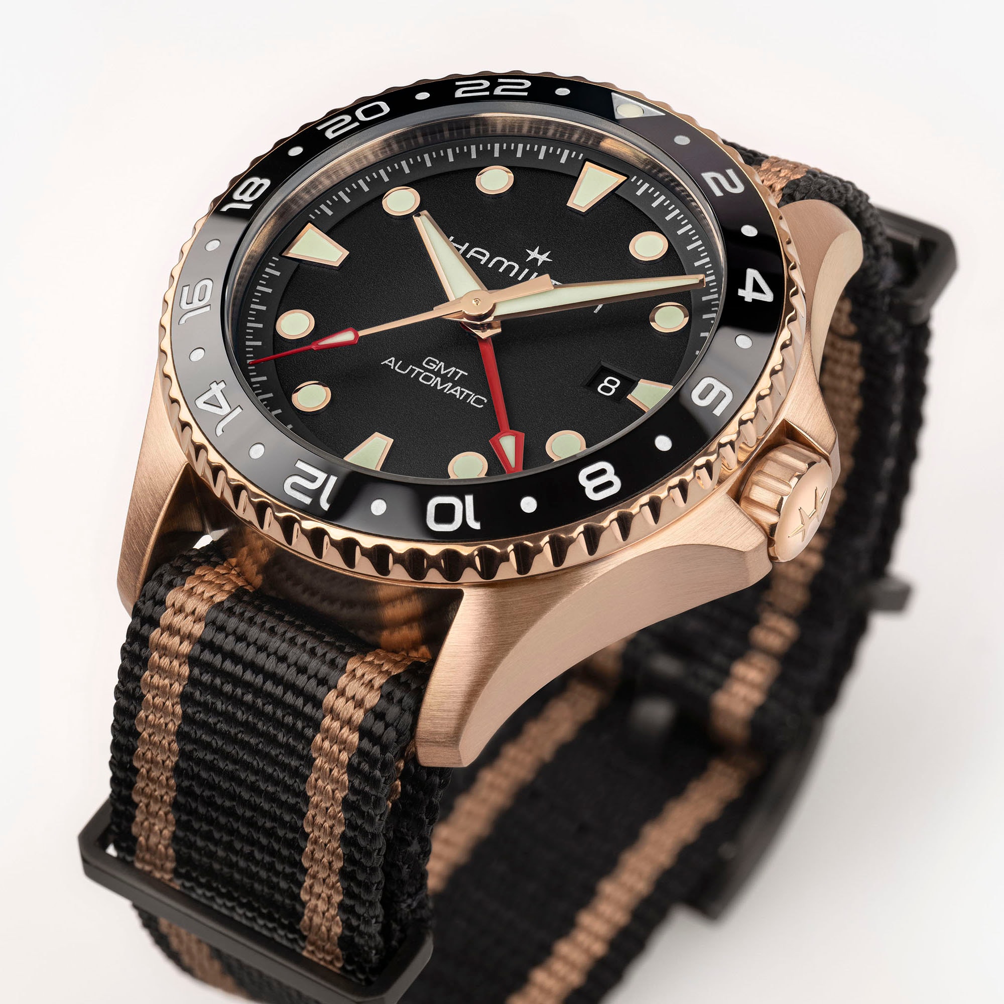ハミルトン時計 HAMILTON Khaki Navy Scuba Automatic GMT 43mm Bronze