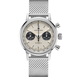 Shop Hamilton American Classic Intra-matic Chronograph H In White