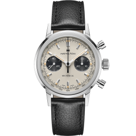 Shop Hamilton American Classic Intra-matic Chronograph H In White