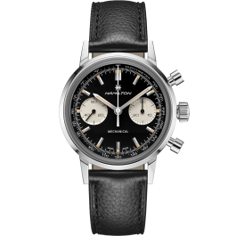 Shop Hamilton American Classic Intra-matic Chronograph H In Black